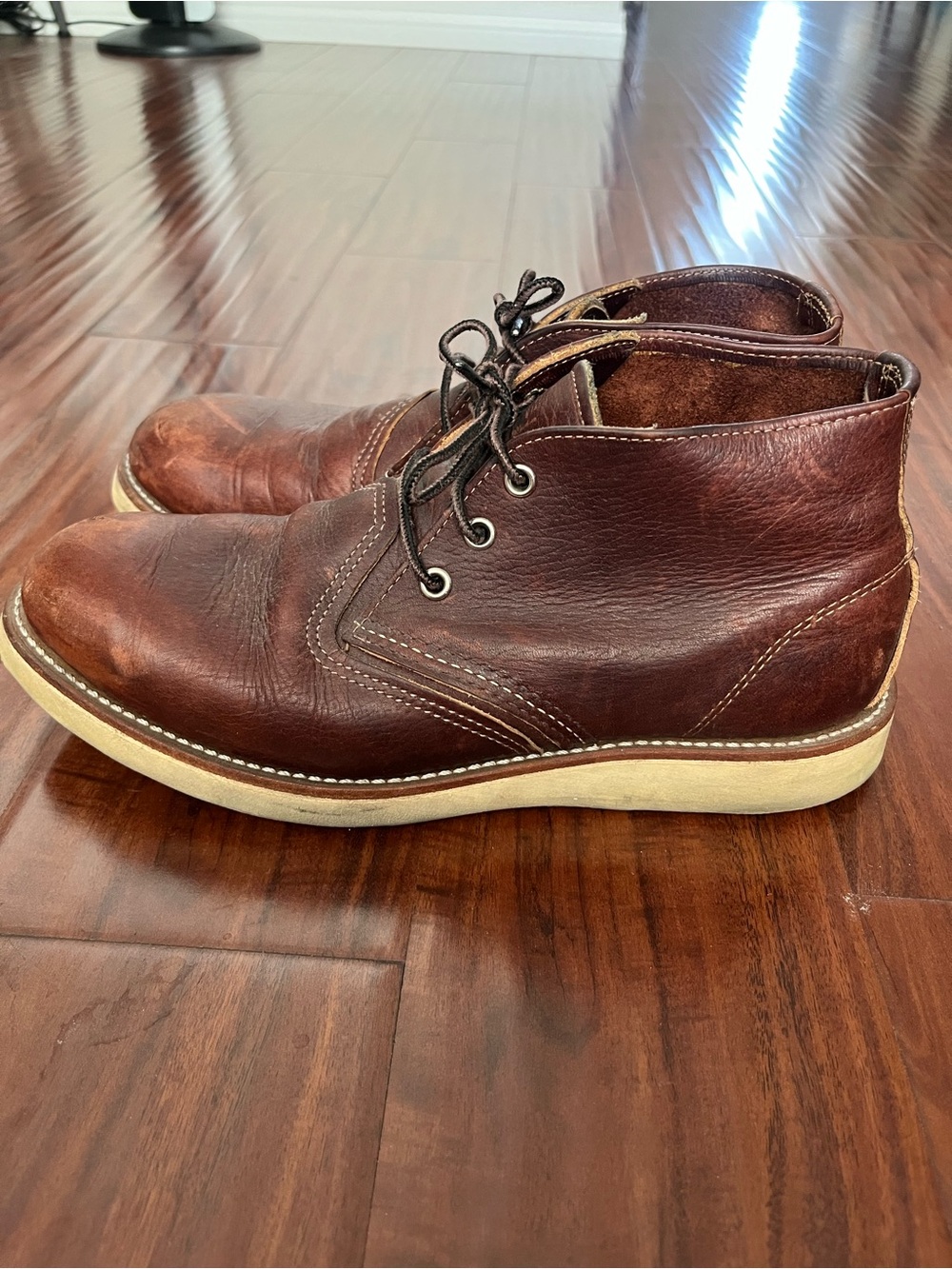 Red Wing Shoes MENS Brown Leather Chukka Boots - Picture 6 of 8